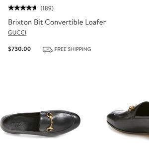 Gucci black Brixton Bit convertible loafer